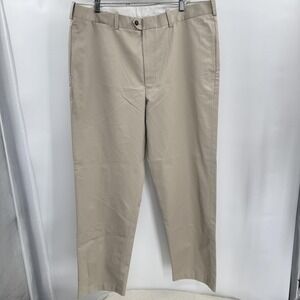 John W Nordstrom Pants Men 38x32 (38x31) Khaki Wrinkle Free Supima Cotton Chinos